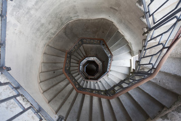 a interesting interior view of the light house of como. Lombardy. Italy
