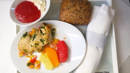 Lunch in business class