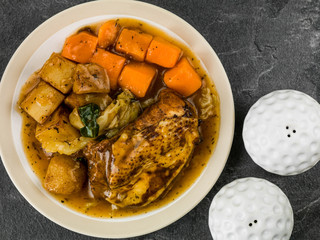 Chicken Stew With Vegetables and Gravy