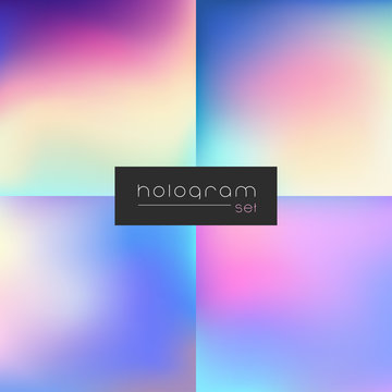 Hologram dark gradient set
