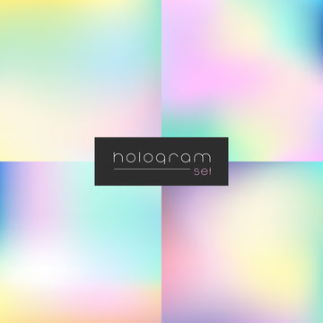 Hologram rainbow gradient set