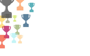 Hintergrund aus bunten Pokalen