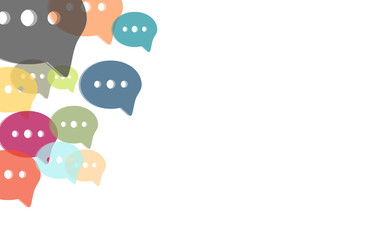 Hintergrund aus bunten Sprechblasen