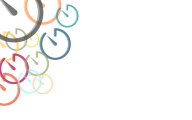 Hintergrund aus bunten Stoppuhren