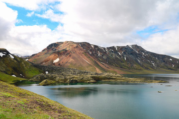 farbige Berge durch Vulkanismus, Landmannalaugar, Island