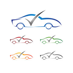  car check, auto check logo design