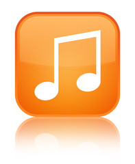 Music icon special orange square button