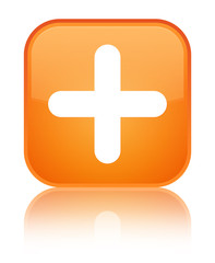 Fototapeta premium Plus icon special orange square button