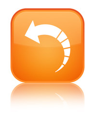 Back arrow icon special orange square button