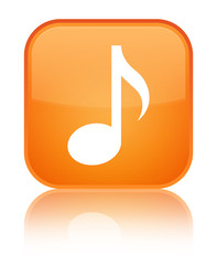 Music icon special orange square button