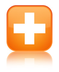 Plus icon special orange square button