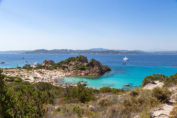 Archipelago of La Maddalena, Italy. Picturesque bay and beach on one of the islands