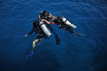 Fototapeta na wymiar Diving school