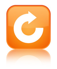 Reply arrow icon special orange square button