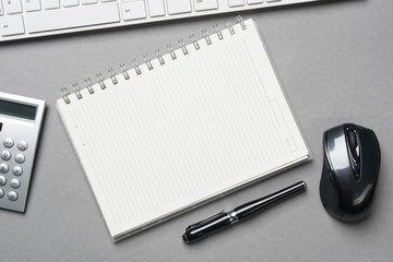 Business workplace with stuff