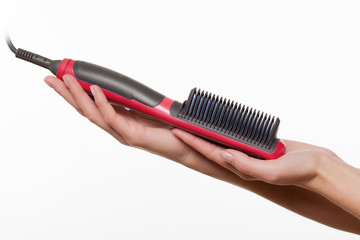 ceramic hair straightener brush