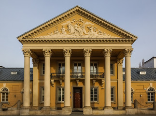 Historic building baths on the Bednarska street  in Warsaw, Poland