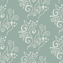 Fototapeta na wymiar abstract background, floral pattern, green