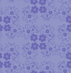 Vector, abstract background, pattern flowers, purple