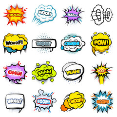 Comic Colorful Speech Bubbles Collection