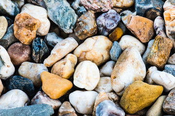 Many small stones taken from the top