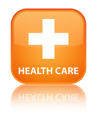 Obraz premium Health care (plus sign) special orange square button