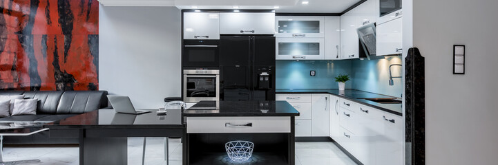 Modern open kitchen space