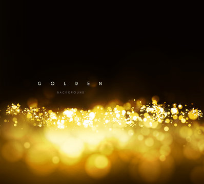 Gold background with bokeh