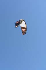 Kite surf ride his hydrofoilkite.
