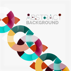 Obraz premium Colorful rings on grey background, modern geometric pattern design