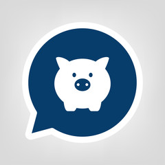 Sprechblase Sparschwein