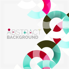 Obraz premium Colorful rings on grey background, modern geometric pattern design