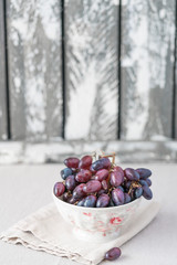 grapes in a bowl