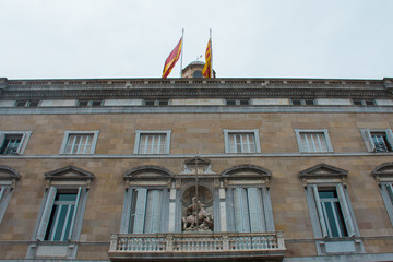 Fototapeta na wymiar the building of the Generalitat of Barcelona