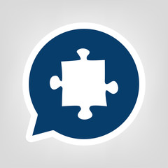 Obraz premium Sprechblase Puzzleteil