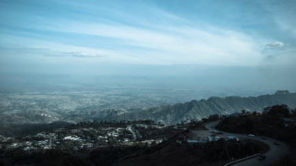 Fototapeta premium The village in the valley, and life is simple.