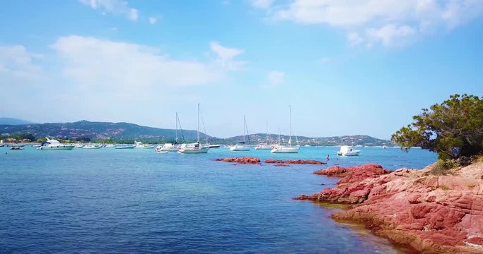 oceanic drone flight over water in France