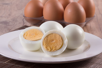 Boiled Eggs on the plate