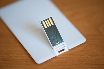 Flash drive credit card blank