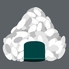 Isolated onigiri ball