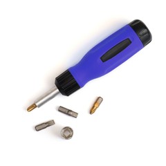 Hand tools for repair and installation: screwdriver with interchangeable tips