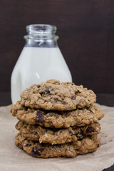 Oatmeal Raisin Cookies in Stack
