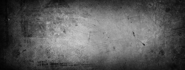 Grey grunge concrete wall banner background