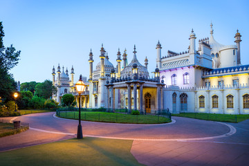 Royal Pavilion in East Sussex at night, Brighton, England - 166626236