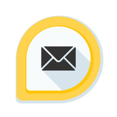 Mail sign button illustration