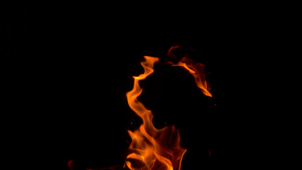 Photo of the fire in the night