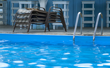 Stairs from the pool.