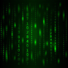 Abstract green background in the style of a matrix