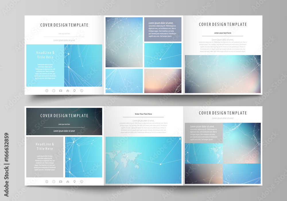 Aufkleber the abstract minimalistic vector illustration of the editable layout. two creative covers design tem