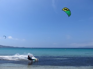 Kite surf, free ride sur la mer Méditerranée (France) © Florence Piot